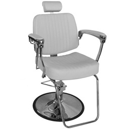Fotel barberski BJORN BH-3318 Jasny szary