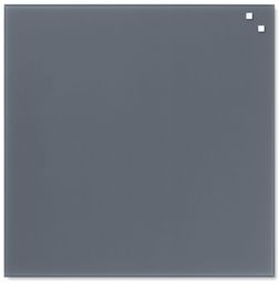 Szara szklana suchościeralna tablica magnetyczna 45x45 naga (10710)