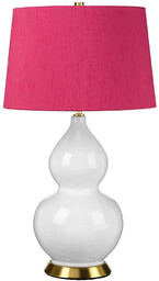 Lampa stołowa Isla Biała / Postarzany mosiądz ISLA-AB-TL-CRANBERRY
