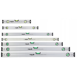 Vorel Zestaw Poziomic 40/60/80/100/120/150/200CM Poziomica 3LI Aluminiowe