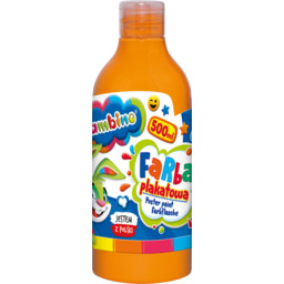 Farby plakatowe w butelce 500ml Bambino 6780-NIEBIESKA 6780-POMARAŃCZOWA,