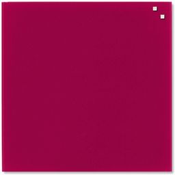Czerwona szklana suchościeralna tablica magnetyczna 45x45 naga (10720)