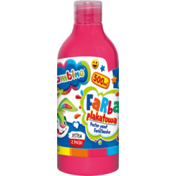 Farby plakatowe w butelce 500ml Bambino 6780-POMARAŃCZOWA 6780-RÓŻOWA,