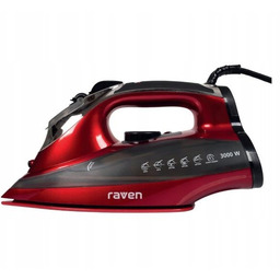 Żelazko parowe RAVEN EZ003X 3000W Blokada kapania Czerwone