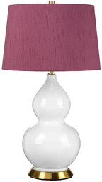 Lampa stołowa Isla Biała / Postarzany mosiądz ISLA-AB-TL-PURPLE