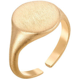 Złoty matowy sygnet