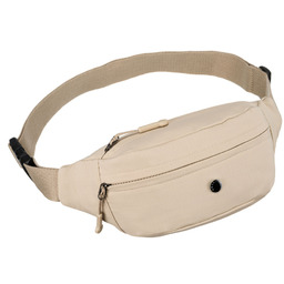 Beżowa, sportowa i praktyczna nerka damska z poliestru