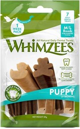 Whimzees Puppy, naturalne, bezzbożowe przekąski do pielęgnacji zębów