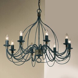 Kögl Żyrandol Filo, możliwość ściemniania, niebieski, salon /