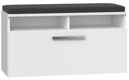 Szafka na obuwie, schowek, RIVA, 85x35x46 cm, biel,