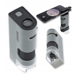 Mikroskop kieszonkowy z adapterem do smartfona Carson 120-240x