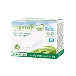 Masmi Tampons tampony z bawełny organicznej Super 18szt