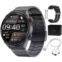 Zegarek Męski Smartwatch Rozmowy Bransoletka Pasek Ładowarka Indukcyjna