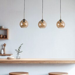 Lampa Wisząca Lindby, Sofian, ściemnialny, antyczny mosiądz, salon,