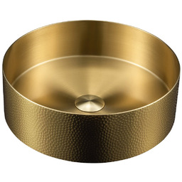 AURUM umywalka nablatowa ze stali nierdzewnej, średnica 38cm,