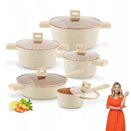 Zestaw 3x Garnek Indukcja Pokrywka Patelnia Starke Pro