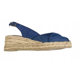 CASTANER ESPADRYLE DAMSKIE NA KOTURNIE GRANATOWE TKANINA 38