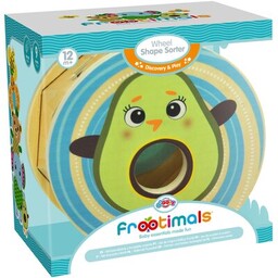 KIDS EUROSWAN Zabawka edukacyjna Frootimals Drewniany sorter kształtów