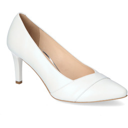 Czółenka Damiss Białe perła Szpilki
