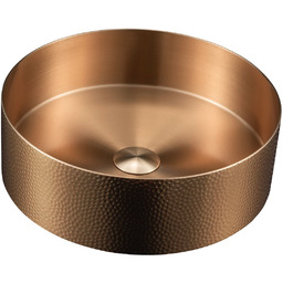 AURUM umywalka ze stali nierdzewnej na blat, średnica