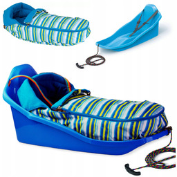 Sanki z oparciem Topo zapinane pasy Śpiwór