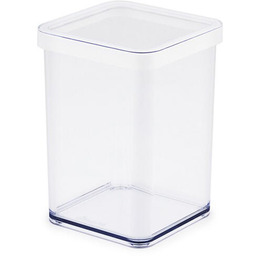 Rotho Kwadratowy plastikowy pojemnik na żywność LOFT biały