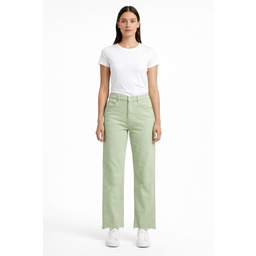 GUESS ZIELONE JEANSY MOM JEANS Z ROZCIĘCIAMI