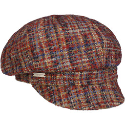 Czapka Kaszkiet Menavella Tweed by Seeberger, czerwony, One