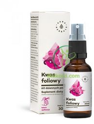 Witamina B9 (Kwas Foliowy), Aerozol, Aura Herbals, 30ml