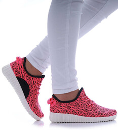 Fuksjowe wsuwane buty sportowe fuksja