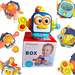 Montessori zabawka dla niemowląt sensoryczna edukacyjna kostka PINGWIN