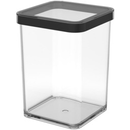 Rotho Kwadratowy plastikowy pojemnik na żywność LOFT czarny
