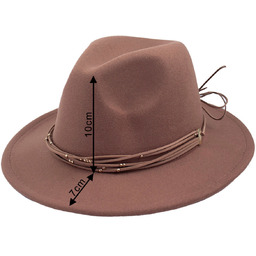 KAPELUSZ damski elegancki FILC boho PANAMA filcowy