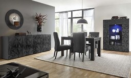 Stół do jadalni antracyt połysk 180 x 90