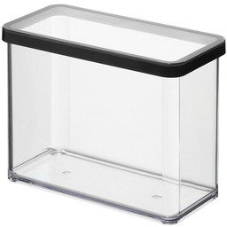 Rotho Kwadratowy plastikowy pojemnik na żywność LOFT czarny