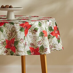 Okrągły obrus Drukowany Poinsetta ? 160 cm