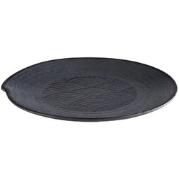 Talerz DARK WAVE, z melaminy, czarny, 27x2.5 cm