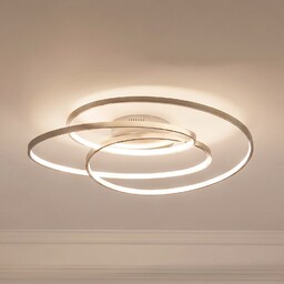 Lampy sufitowe Lindby, Joline, ściemnialny, metaliczny, salon, metal,