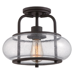 Elstead Lighting Okrągła lampa sufitowa QZ-TRILOGY-SF-S szklana