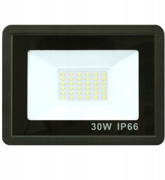 Halogen naświetlacz czarny LED bez czujnika ruchu 30W