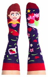 Nanushki Skarpety kolorowe Super Woman, idealne dla wyjątkowej