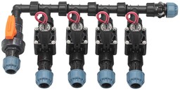Rozdzielacz do nawadniania 4 sekcje PGV + zawór