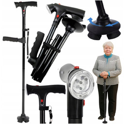 Laska Dla Seniora Inwalidzka Składana Regulowana Do Chodzenia