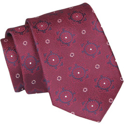 Krawat - ALTIES - Czerwony, Grochy KRALTS0842