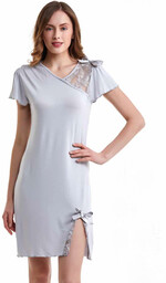 Bambusowa koszula nocna damska ZARA XL Srebrny