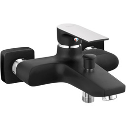 Bateria wannowa czarny PLATTO chrom