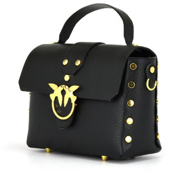 Wyjątkowa listonoszka kuferek damski złote ptaszki