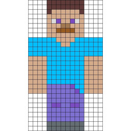 PUZZLE Minecraft STEVE A3 252 el z Nadrukiem