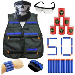 Kamizelka Do Nerf + Maska Okulary Beczki Strzałki
