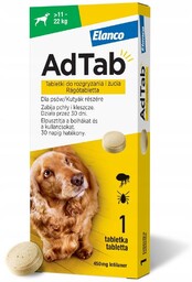 ADTAB Dog tabletki na kleszcze i pchły 450mg